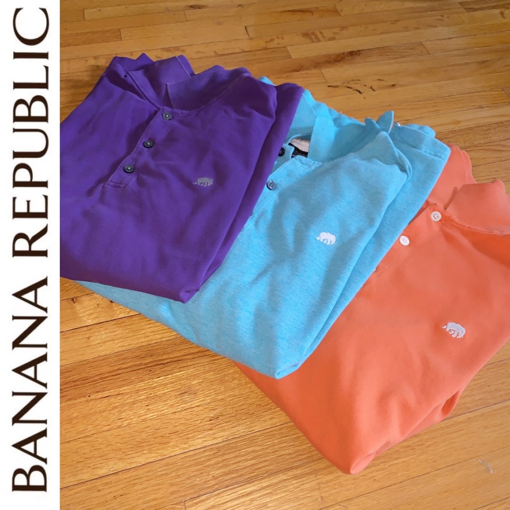 Lot of 3 - Banana Republic Men’s Polos XL